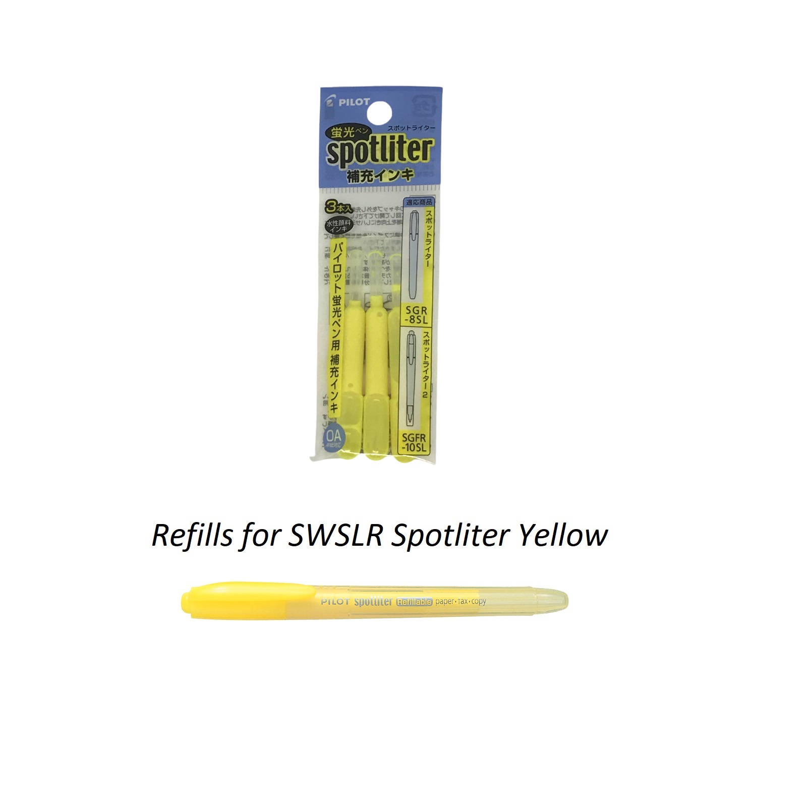 PILOT Spotlight 1/2 Highlighter Refill Cartridge - JPENS